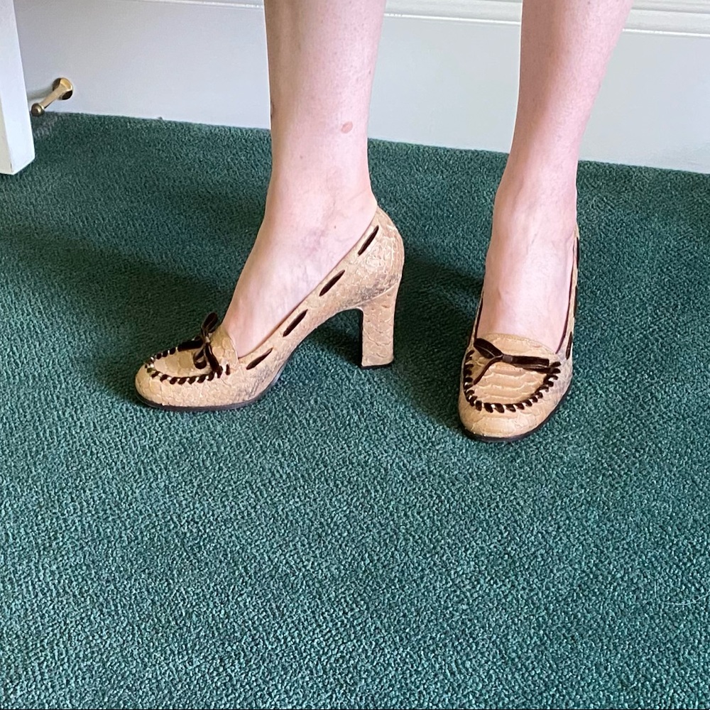 Via Spiga Beige - Sueded Python Made In Italy size 7.5 M - Picture 6 of 6